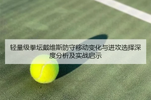 轻量级拳坛戴维斯防守移动变化与进攻选择深度分析及实战启示